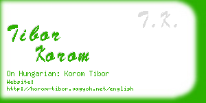 tibor korom business card